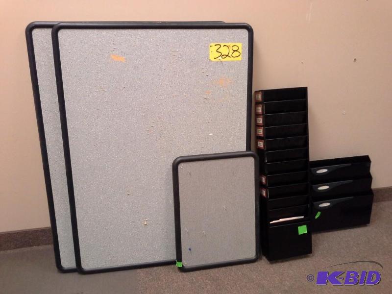 lot 328 image: Office paperwork lot, bulletin boar...