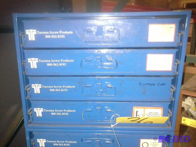 lot 36 image: Tacoma Screw Products Parts Bin Cabinet,