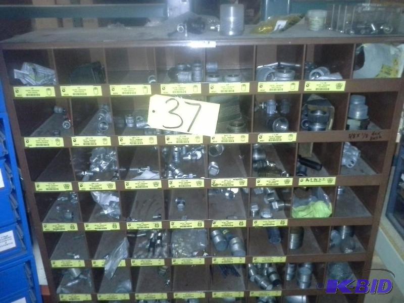 lot 37 image: Lawson Products Parts Bin Cabinet, With Contents,