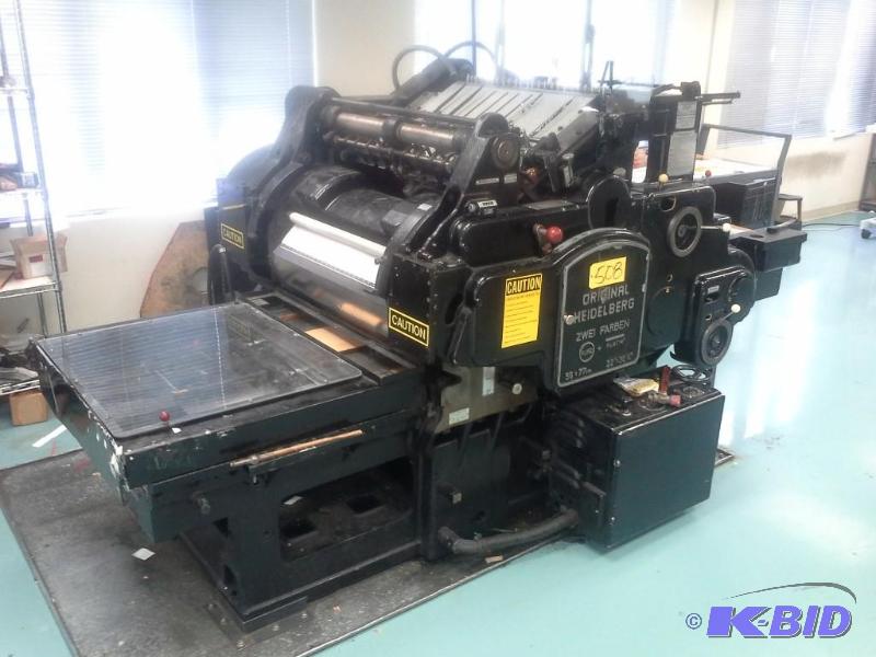 lot 508 image: Original Heidelberg, Model 39, Die Cutter With Misc. Items Parts. No Id Tag On Machine.,