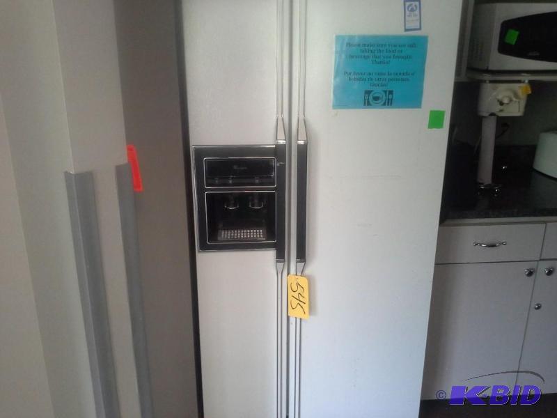 lot 545 image: Whirlpool Side By Side Refrigerator,