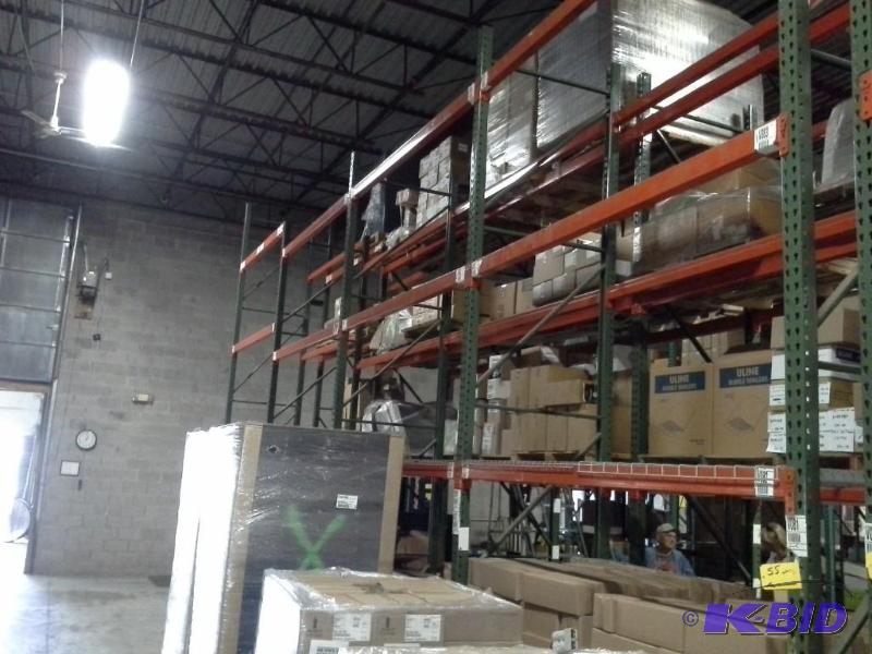 lot 55 image: Pallet Rackingteardrop Style,