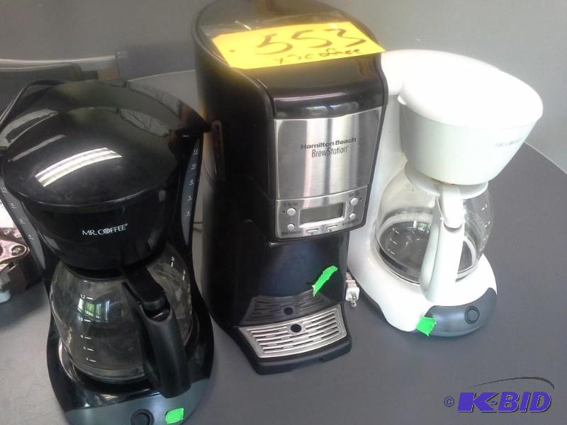 lot 553 image: 3 Pour Over Coffee Makers,