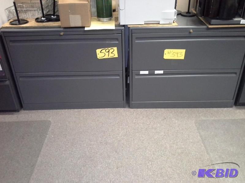 lot 593 image: File Cabinets