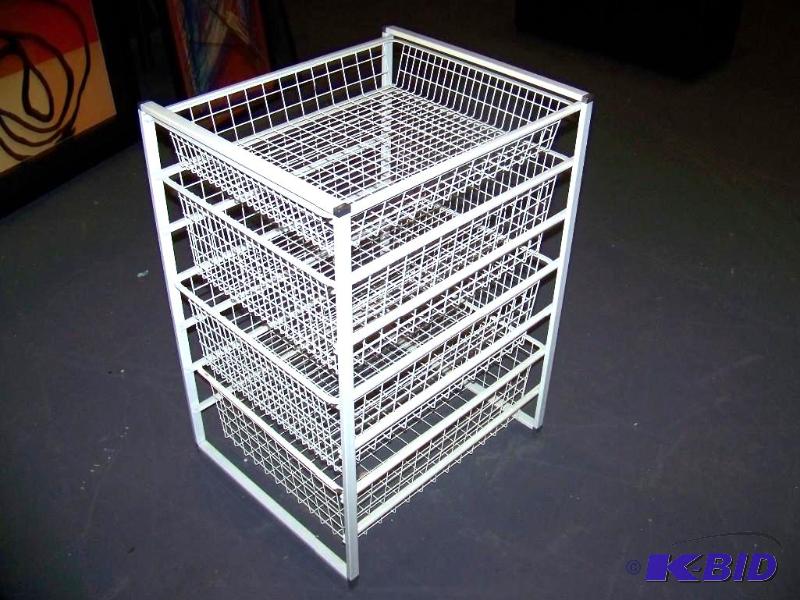 lot 103 image: 4 Drawer  Basket, Metal, Organizing Rack