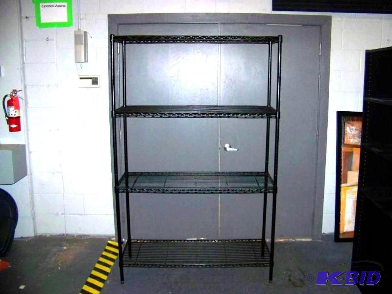 lot 89 image: Black Wire Shelving