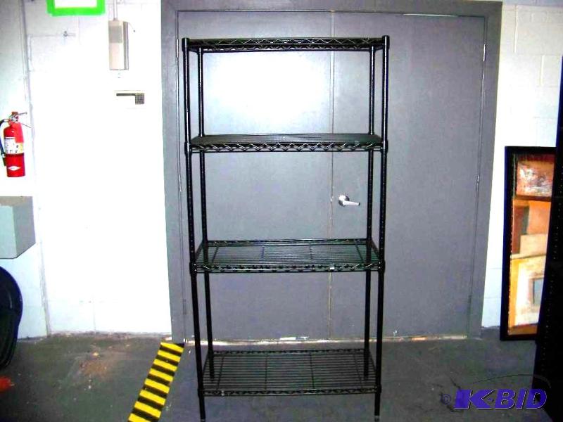 lot 90 image: Black Wire Shelving