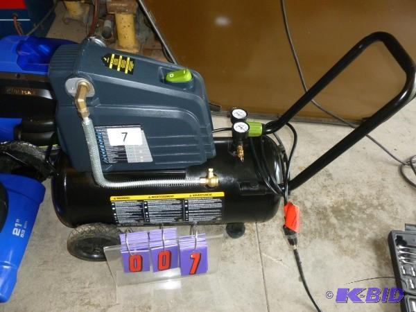 lot 7 image: Blue Hawk air compressor. Appears l...