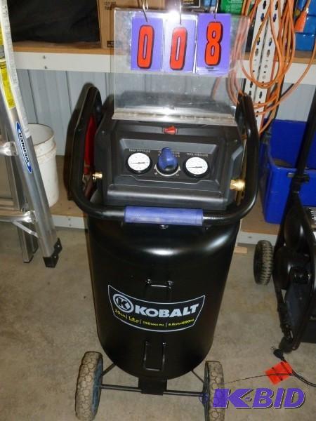 lot 8 image: Kobalt 20 gallon 150 max psi air co...