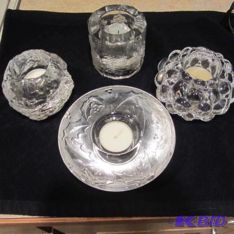 lot 73 image: Orrefors Candle Holders