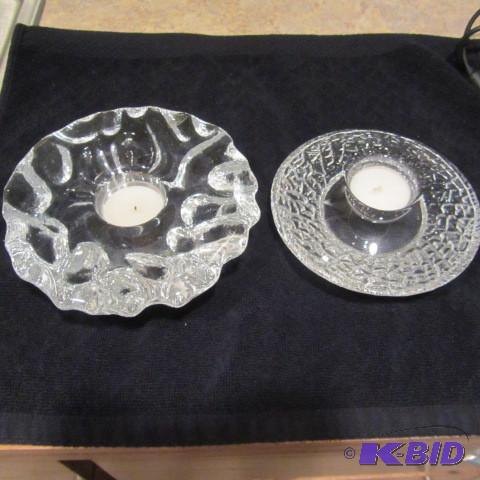 lot 77 image: Orrefors Candle Holders