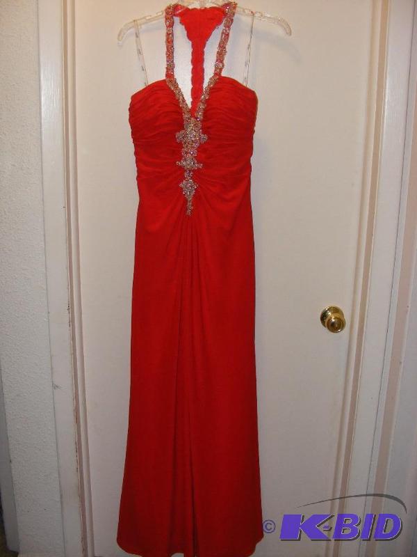 USED Red Formal DressGown by Spark...