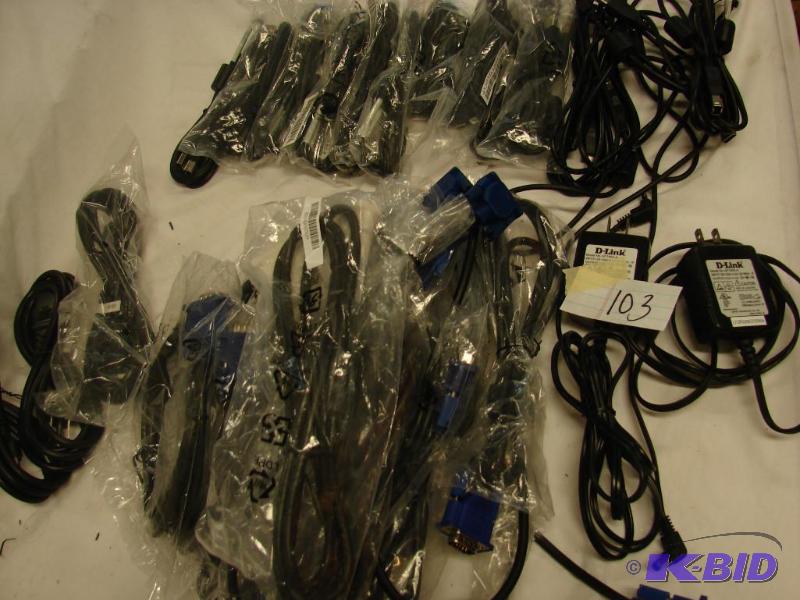 Lot of Computer and Printer Cords