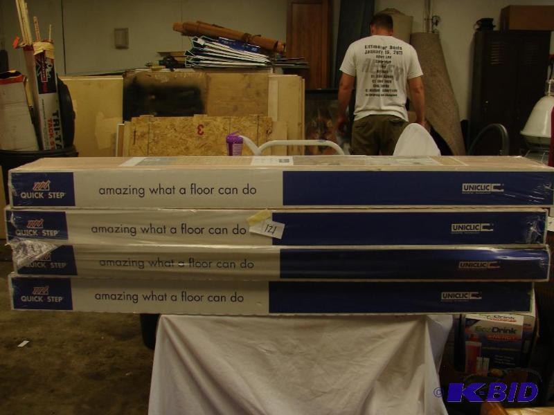 Four Boxes of Interlocking Hardwood Floors