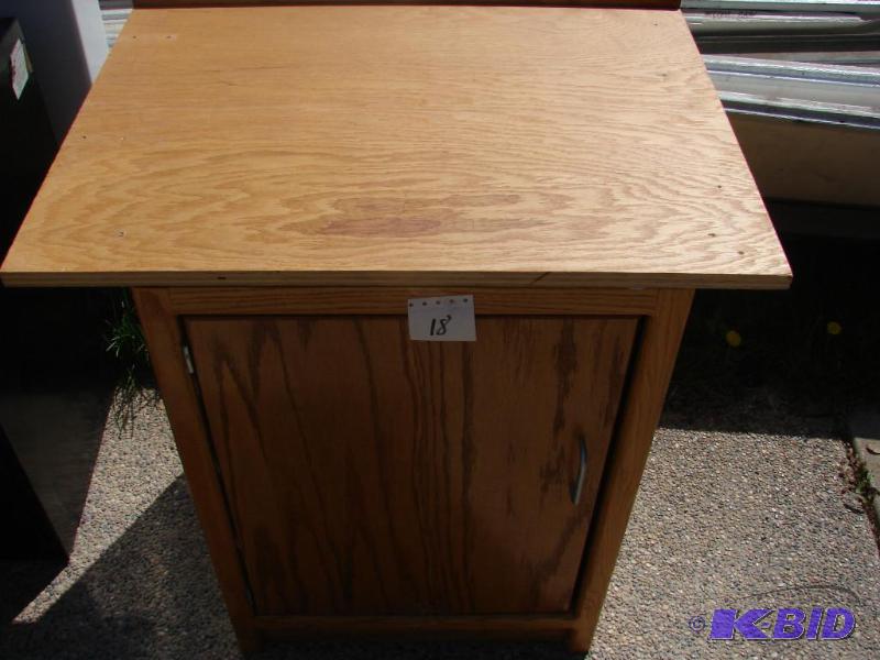 Wood Cabinet With Counter