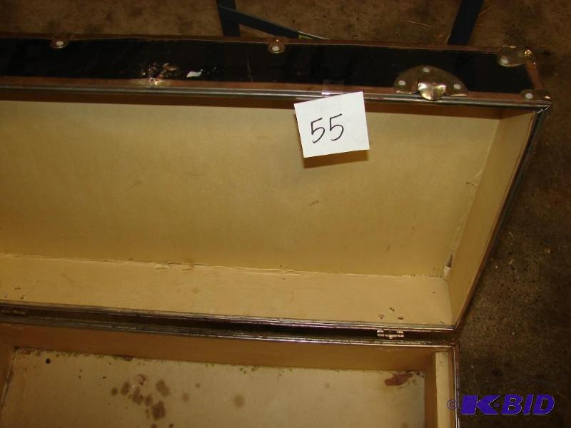 Vintage Black Metal Trunk