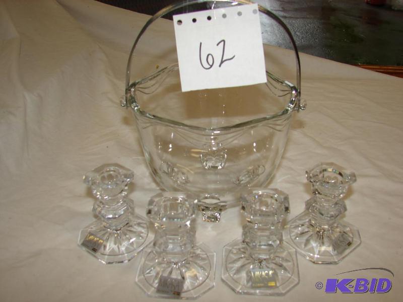 Ice Bucket and Candle Stick Holders