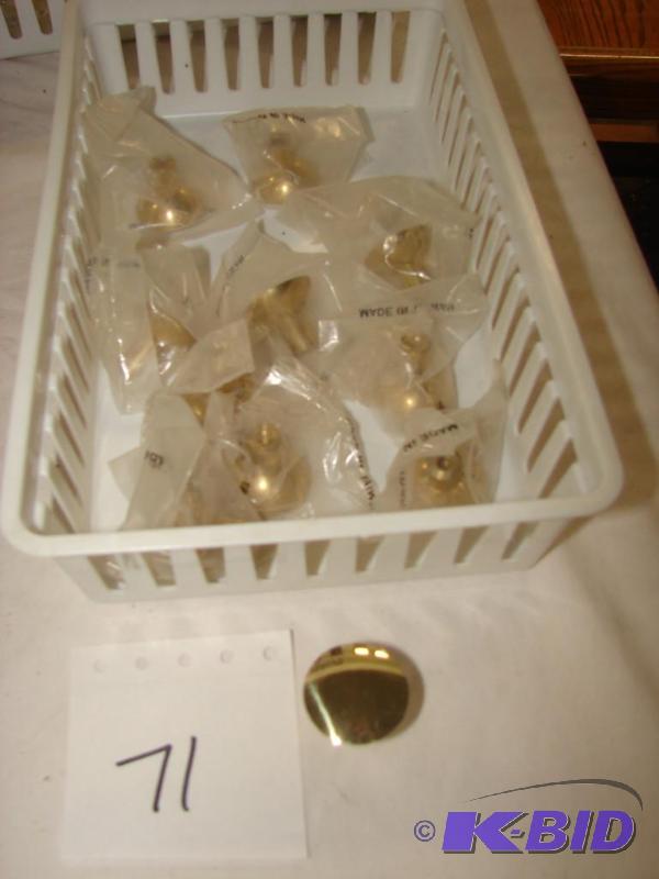 Ten Brass Cabinet Knobs