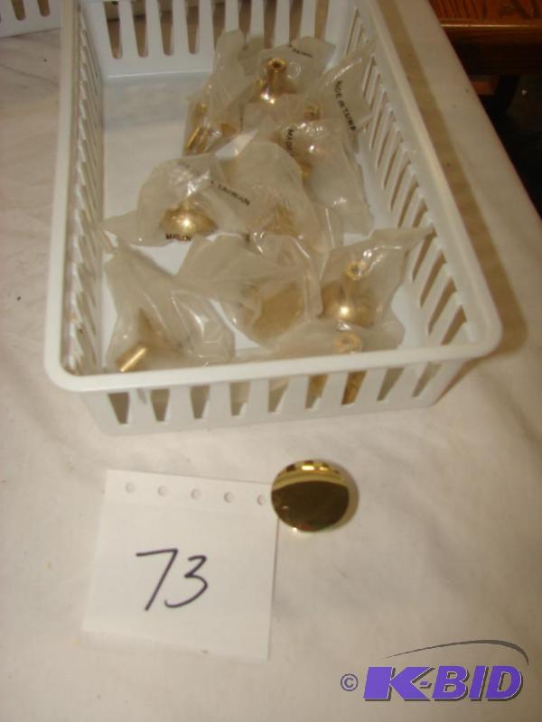 Ten Brass Cabinet Knobs