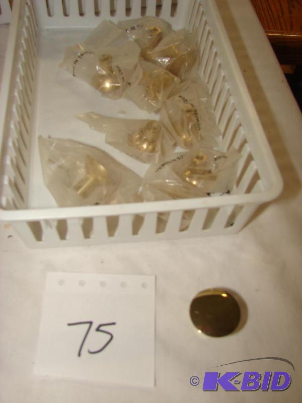 Ten Brass Cabinet Knobs