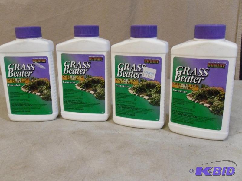 lot 102 image: 4 New Bottles of Bonide&nbspGrass ...
