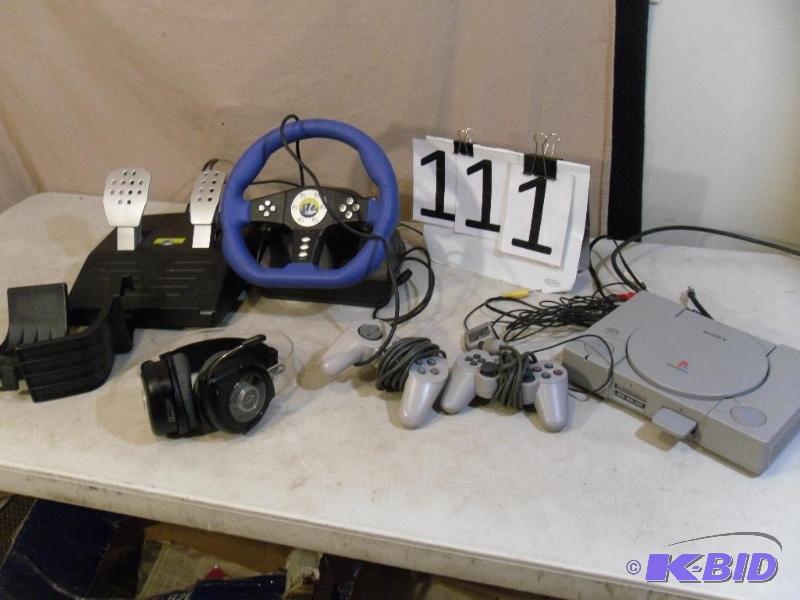 lot 111 image: Playstation 1 with 2 Controllers, A...