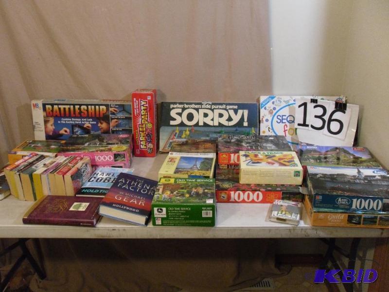 lot 136 image: Large Lot of Assorted Puzzles, Game...