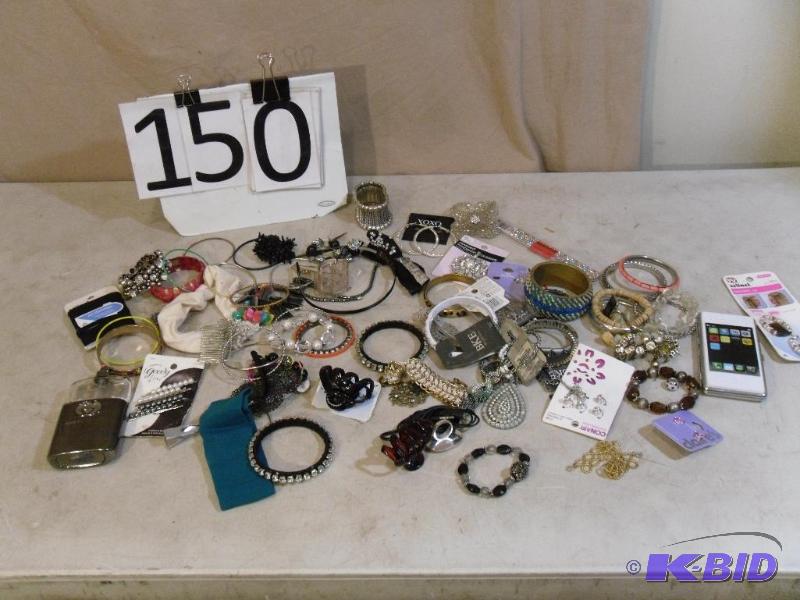 lot 150 image: Large Lot of Assorted Jewelry, Hair...
