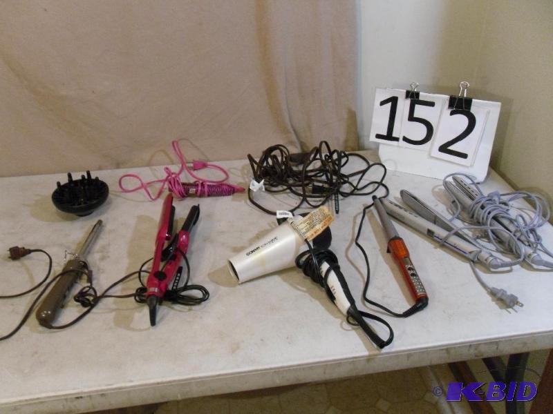 lot 152 image: Lot of Hair Tools. Curling Irons, S...