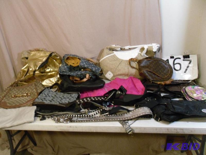 lot 167 image: Lot of Assorted Purses and Belts. N...