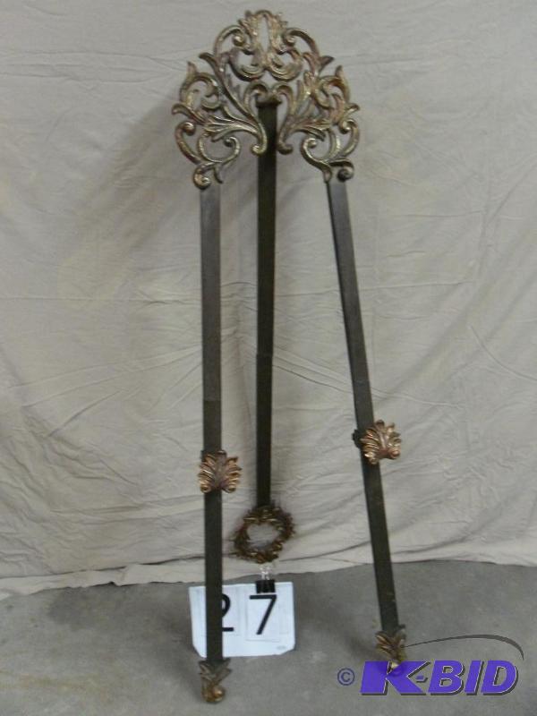 lot 27 image: Beautiful Metal Decorative Wood Eas...