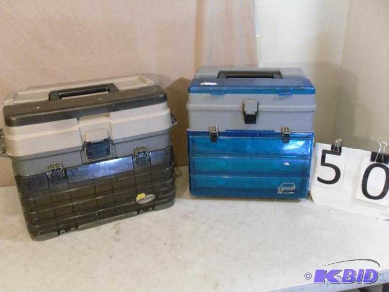 lot 50 image: 2 Large Plano Tackle Boxes. One has...
