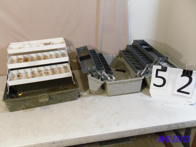 lot 52 image: Lot of 2 Assorted Tackle Boxes. One...