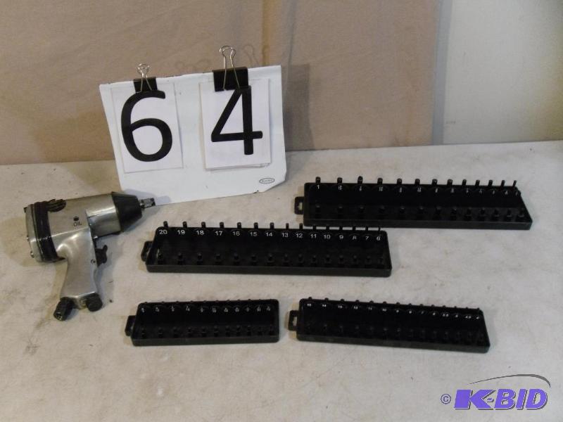 lot 64 image: 4 socket holders for tool box. 38 ...