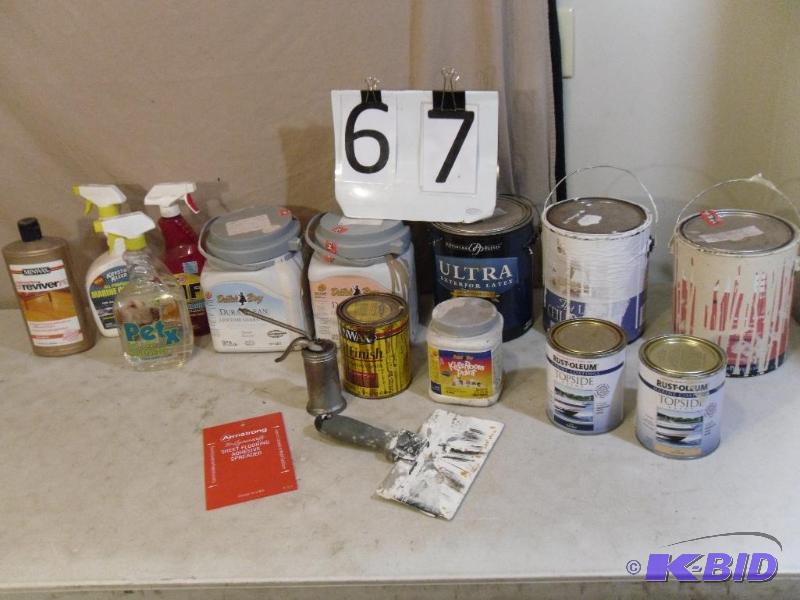 lot 67 image: Lot of Assorted Paints and Chemical...