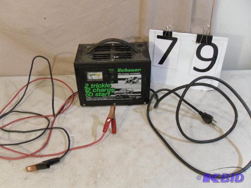 lot 79 image: Schauer Battery Charger. 2, 12, 50 ...
