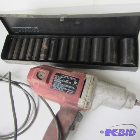 lot 18 image: Impact Wrench, Sockets