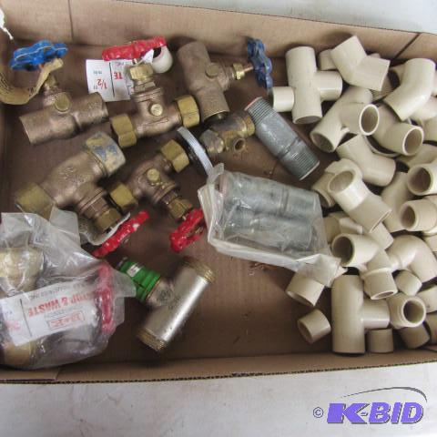 lot 231 image: Brass Valves, PVC Fittings