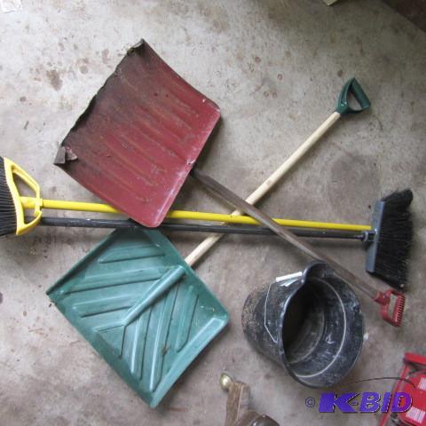 lot 274 image: Brooms, Shovels