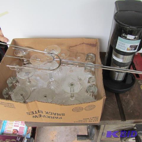lot 335 image: Coffee Maker, Glasses