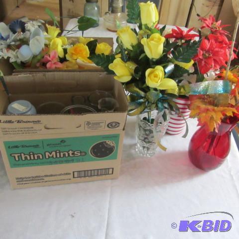 lot 69 image: Vases, Flowers