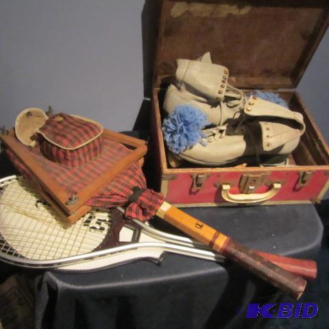 lot 95 image: Roller Skates, Racquets