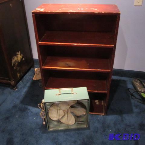 lot 99 image: Bookshelf, Fan