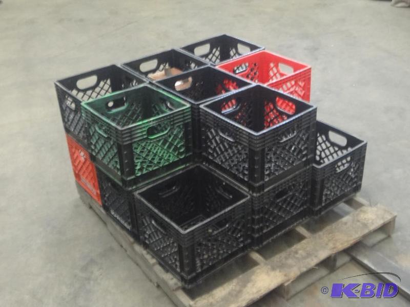 lot 22 image: Lot Of (16) Plastic Milk Crates...