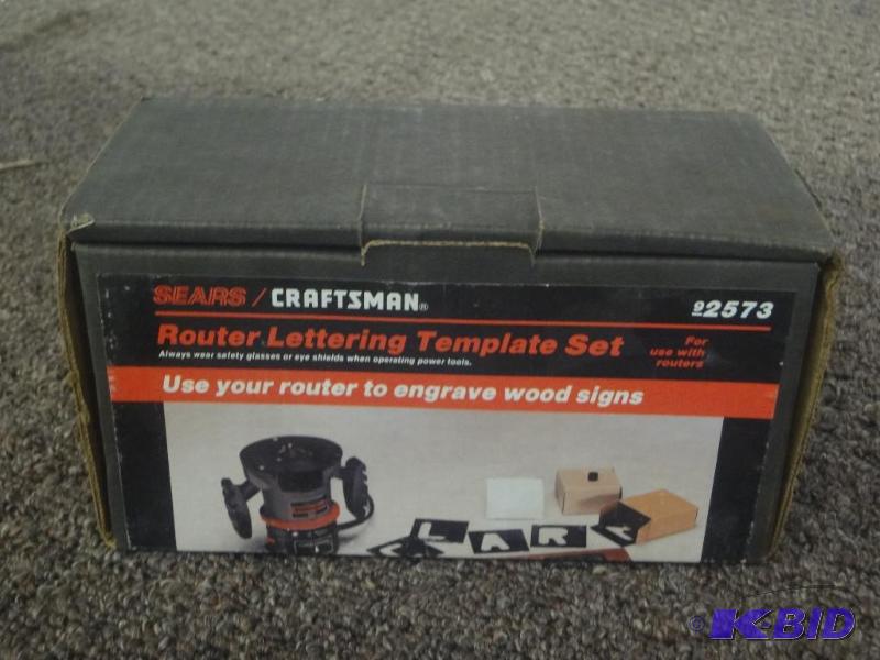 lot 34 image: Craftsman 2573 Router Lettering Tem...