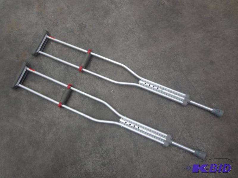 lot 45 image: (1) Set Of Aluminum Crutches...