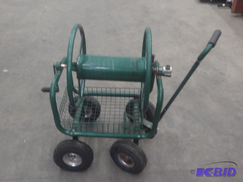 lot 69 image: Steel Garden Hose Reel Cart...