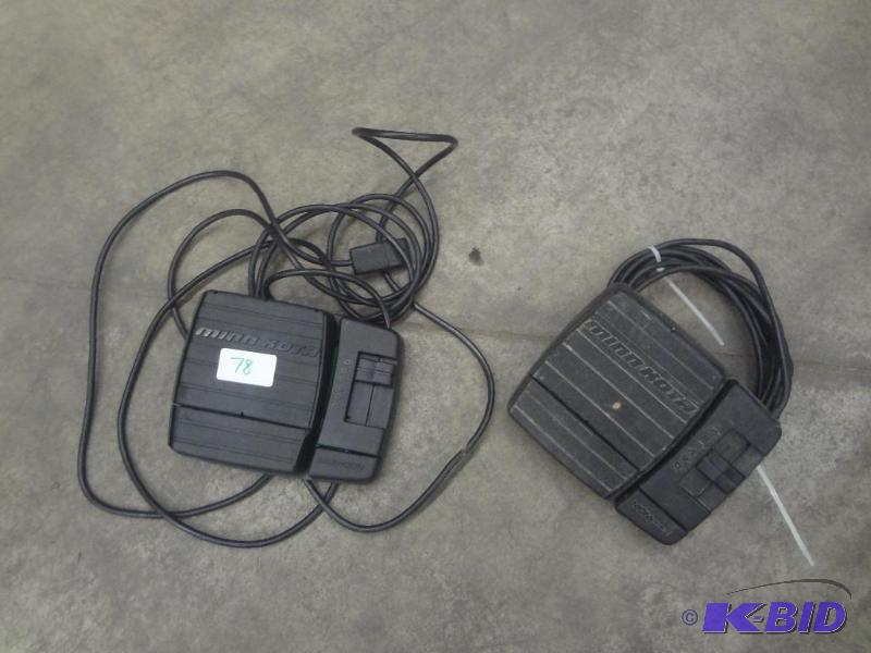 lot 78 image: (2) MinnKota Trolling Motor Foot Pe...