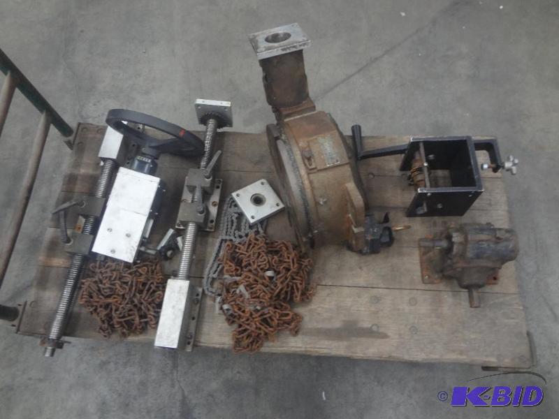 lot 80 image: Lot Of Tire Chains, Milling Table,...