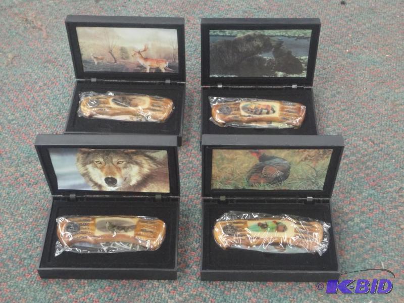 lot 94 image: (4) Frost Cuttlery Wildlife Knives...